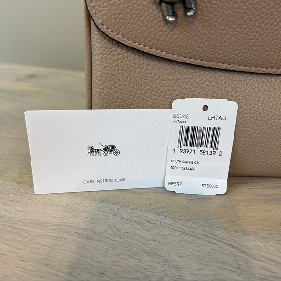 Coach Cassie in Taupe with Custom Pins, EUC! - Picture 13 of 14